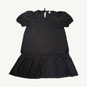 H&M Divided Black Short Poof Sleeve Baby Doll Dress Size Medium